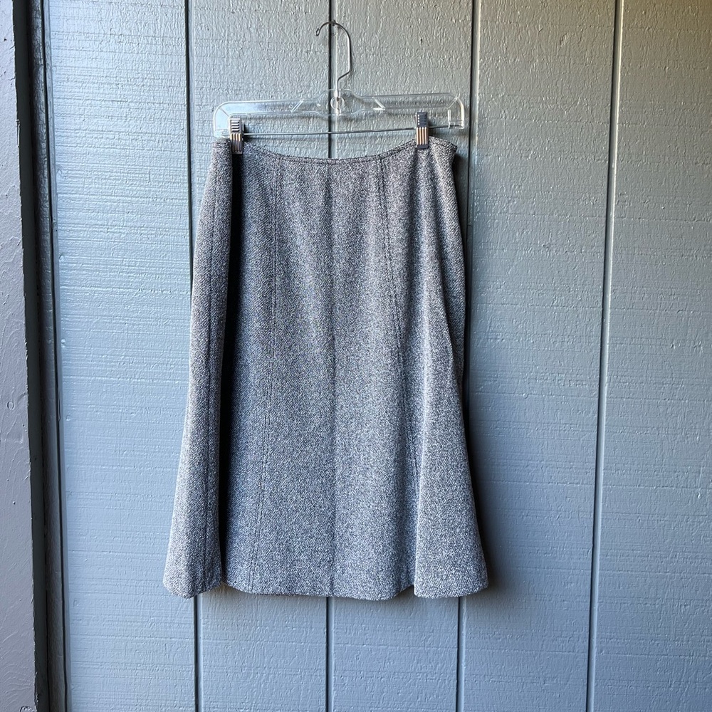 Oscar by Oscar de la Renta Wool Blend Textured A-line Office Fall Winter Skirt